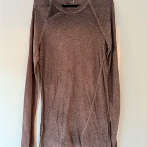 Designer Brown Long Sleeve Top